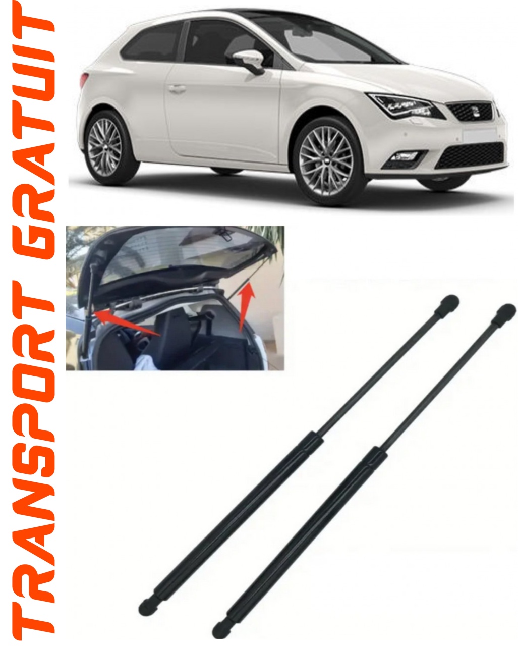 Set 2 amortizoare Haion portbagaj pentru masina Seat Leon SC