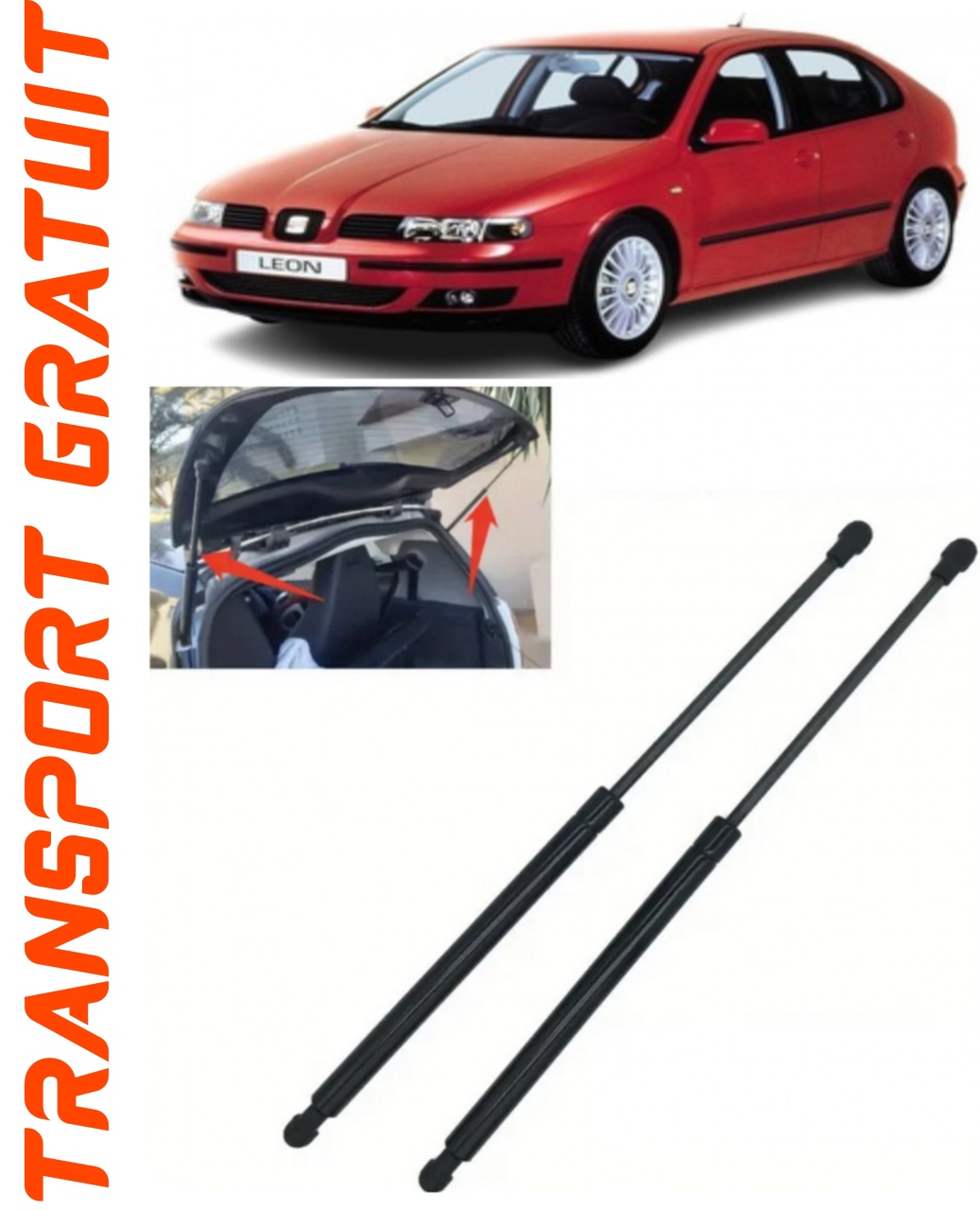 Set 2 amortizoare Haion portbagaj pentru masina Seat Leon
