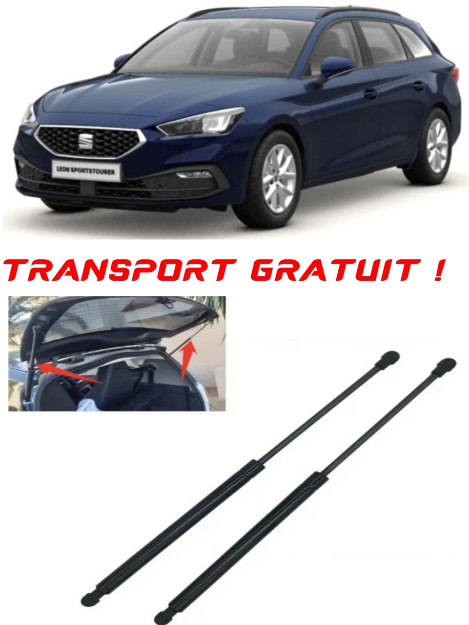 Set 2 amortizoare Haion portbagaj pentru masina Seat LEON ST (5F8)