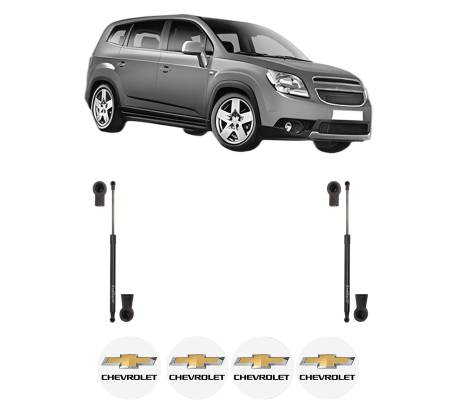 Set amortizoare portbagaj haion pentru CHEVROLET ORLANDO (J309) din 2011-2015, 2 bucati, KROSNO, 4 stickere auto CHEVROLET