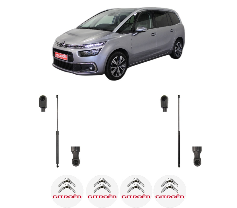 Set amortizoare portbagaj haion pentru CITROEN GRAND C4 SPACETOURER (3A_, 3E_) din 2018-2019, 2 bucati, KROSNO, 4 stickere auto CITROEN