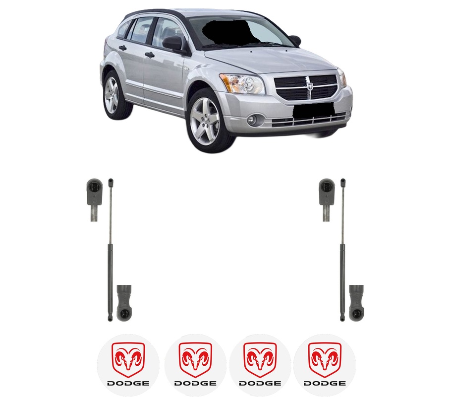 Set amortizoare portbagaj haion pentru DODGE CALIBER din 2006-2011, 2 bucati, KROSNO, 4 stickere auto DODGE