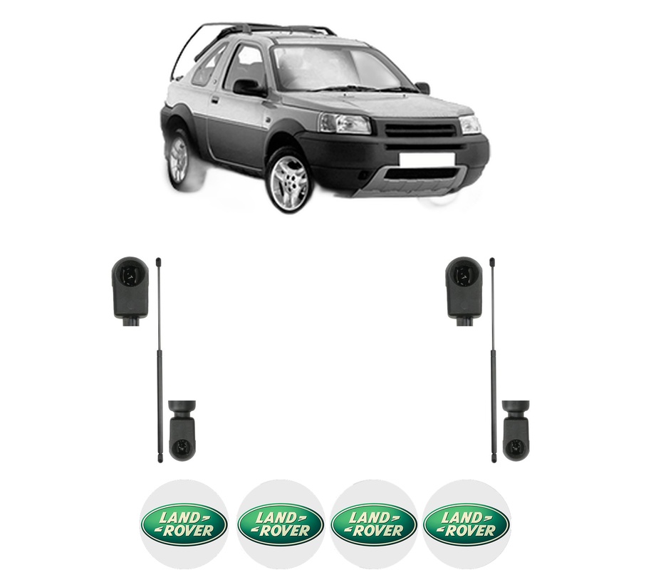 Set amortizoare portbagaj haion pentru LAND ROVER FREELANDER I Soft Top (L314) din 1998-2006, 2 bucati, KROSNO, 4 stickere auto LAND ROVER