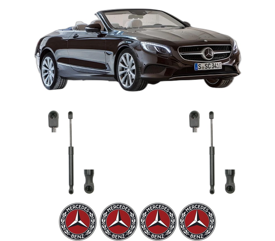 Set amortizoare portbagaj haion pentru MERCEDES-BENZ S-CLASS Convertible (A217) din 2015-2020, 2 bucati, KROSNO, 4 stickere auto MERCEDES-BENZ