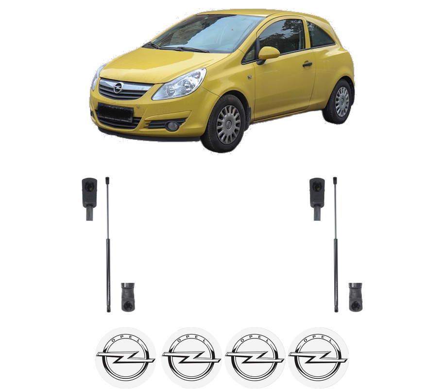 Set amortizoare portbagaj haion pentru OPEL CORSA D Hatchback Van (S07) din 2006-2014, 2 bucati, MAGNUM TECHNOLOGY, 4 stickere auto OPEL