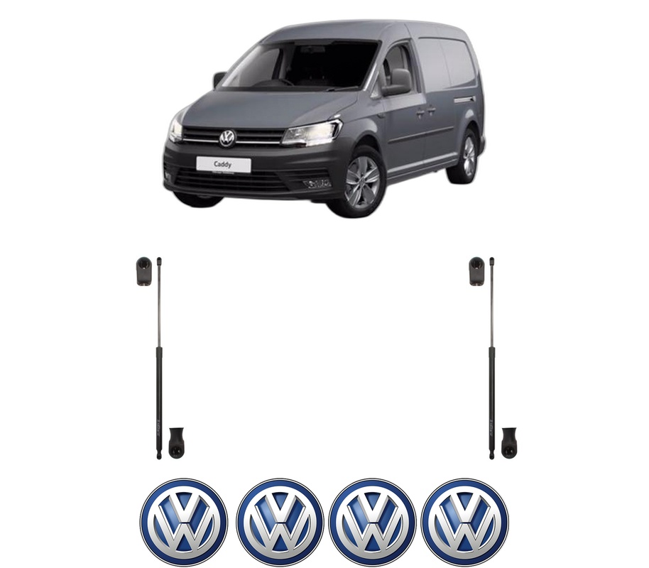 Set amortizoare portbagaj haion pentru VW CADDY III Box Body/MPV (2KA, 2KH, 2CA, 2CH) din 2004-2015, 2 bucati, KROSNO, 4 stickere auto VW