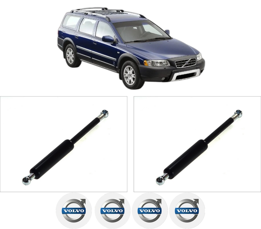 Set amortizoare portbagaj haion pentru VOLVO XC70 II (136) din 2007-2016, 2 bucati, KROSNO, 4 stickere auto VOLVO
