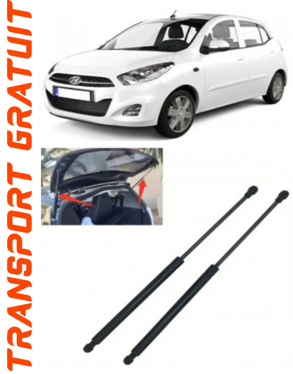 Set 2 amortizoare Haion portbagaj pentru masina Hyundai I10