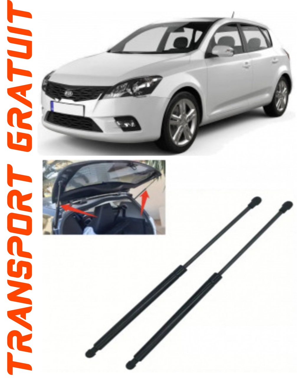 Set 2 amortizoare Haion portbagaj pentru masina Kia CEE`D
