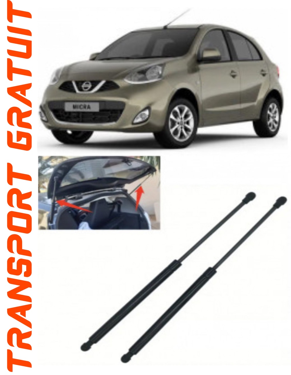 Set 2 amortizoare Haion portbagaj pentru masina Nissan Micra