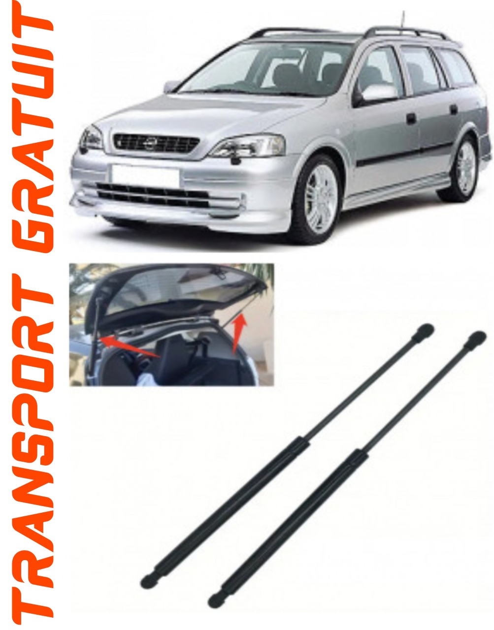Set 2 amortizoare Haion portbagaj pentru masina Opel Astra