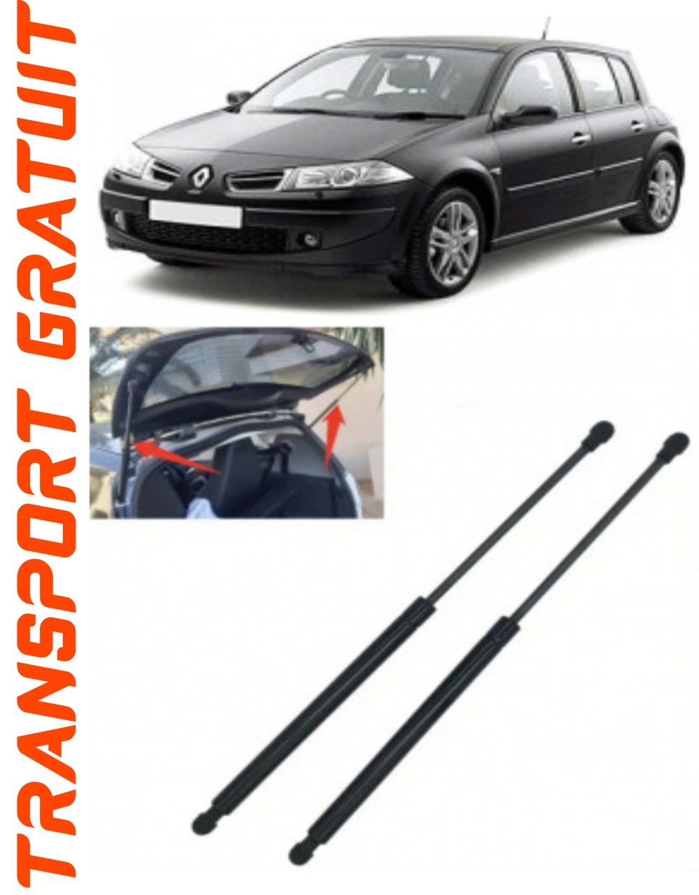Set 2 amortizoare Haion portbagaj pentru masina Renault Megane