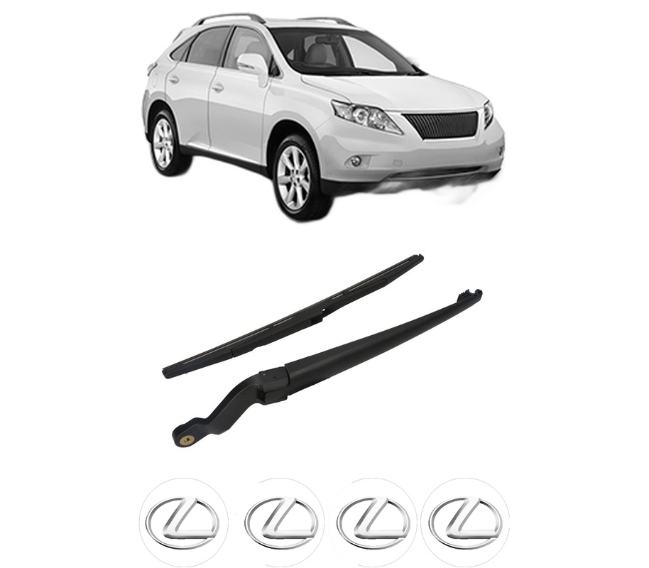 Set brat stergator spate cu lamela pentru LEXUS RX (_L1_) din 2008-2015, pentru spate, din cauciuc siliconat rezistent, Cri-Flo, 4 stickere auto LEXUS