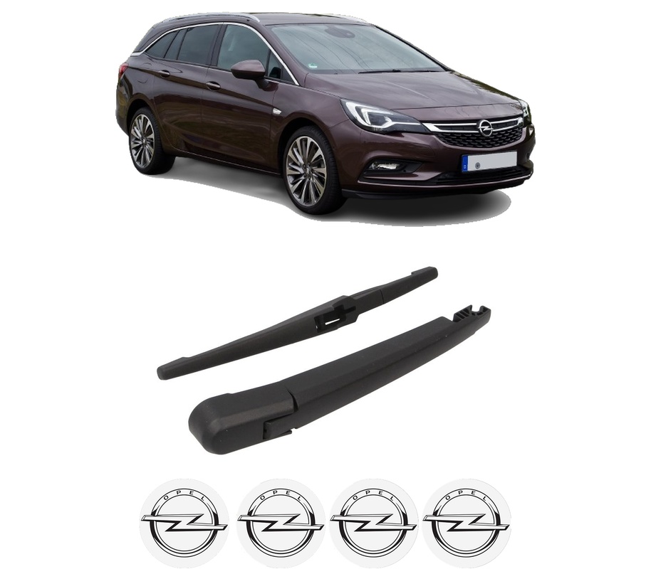 Set brat stergator spate cu lamela pentru OPEL ASTRA K Sports Tourer (B16) din 2015-2022, pentru spate, din cauciuc siliconat rezistent, Cri-Flo, 4 stickere auto OPEL