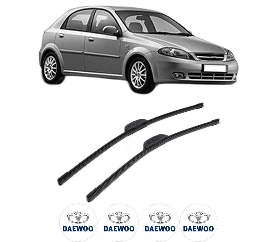 Set stergatoare auto DAEWOO LACETTI Hatchback (KLAN) din 2004, pentru parbriz auto, 2 bucati, Bosch Aerotwin Retrofit, din cauciuc siliconat rezistent, 4 Stickere Auto DAEWOO