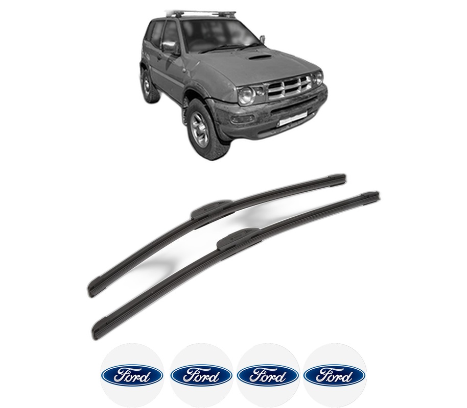 Set stergatoare auto FORD MAVERICK VAN din 1996, pentru parbriz auto, 2 bucati, Bosch Aerotwin Retrofit, din cauciuc siliconat rezistent, 4 Stickere Auto FORD