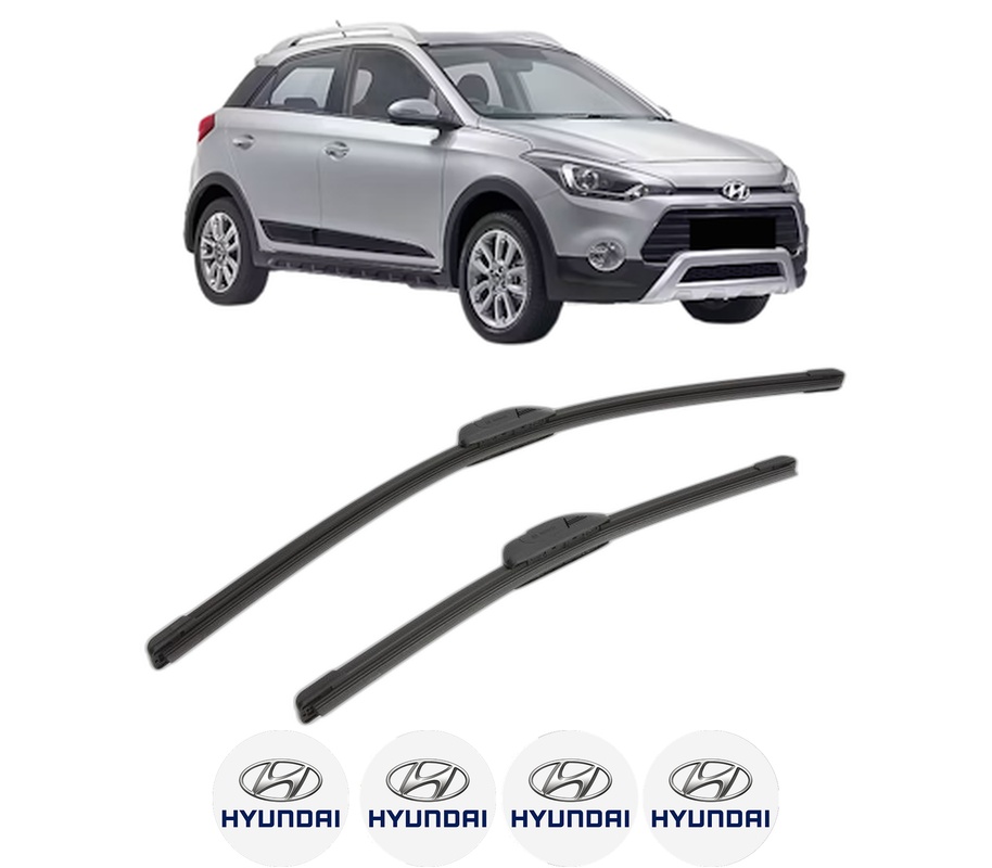 Set stergatoare auto HYUNDAI i20 ACTIVE (IB, GB) din 2015, pentru parbriz auto, 2 bucati, Bosch Aerotwin Retrofit, din cauciuc siliconat rezistent, 4 Stickere Auto HYUNDAI