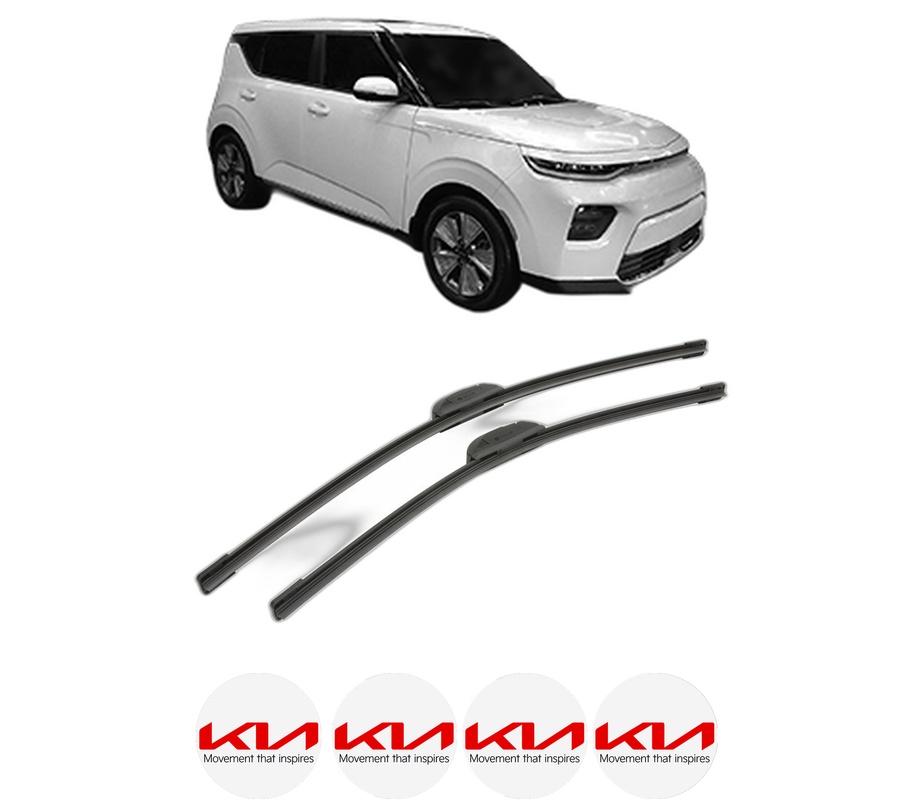 Set stergatoare auto KIA SOUL III (SK3) din 2019, pentru parbriz auto, 2 bucati, Bosch Aerotwin Retrofit, din cauciuc siliconat rezistent, 4 Stickere Auto KIA