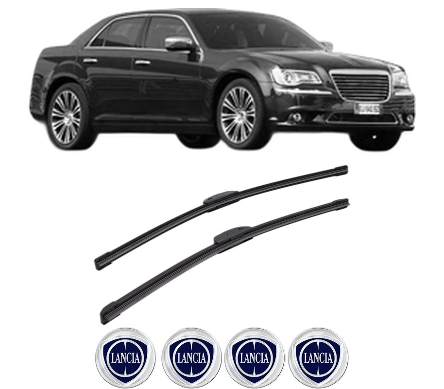 Set stergatoare auto LANCIA THEMA (LX_) din 2011, pentru parbriz auto, 2 bucati, Bosch Aerotwin Retrofit, din cauciuc siliconat rezistent, 4 Stickere Auto LANCIA