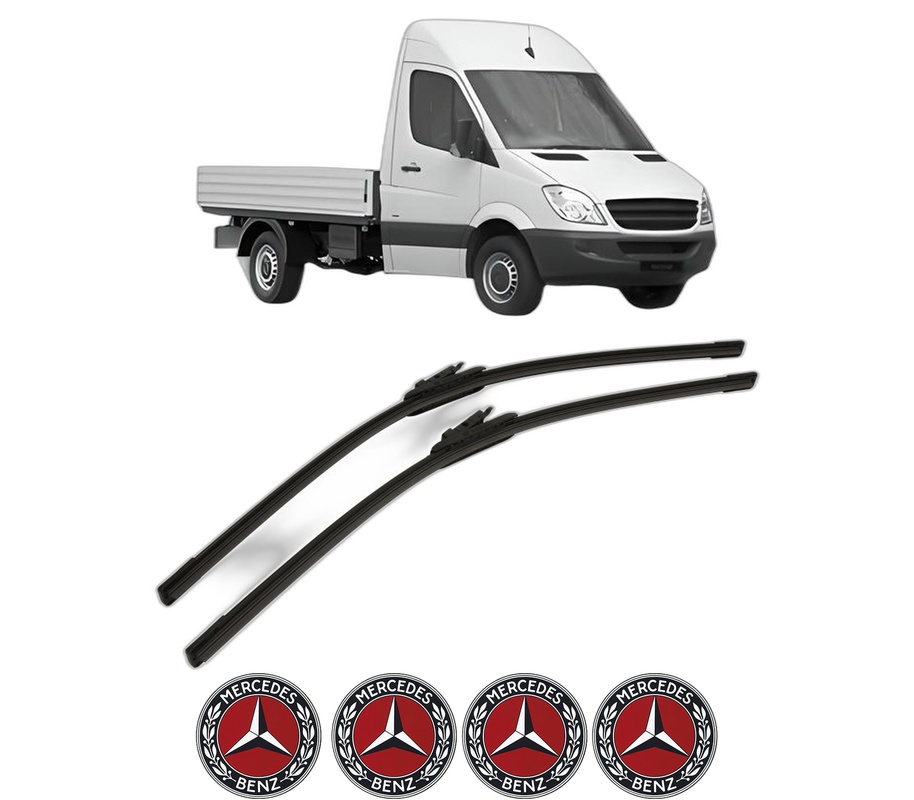 Set stergatoare auto MERCEDES-BENZ SPRINTER 3,5-t Platform/Chassis (B906) din 2006-2018, pentru parbriz auto, 2 bucati, Bosch Aerotwin, din cauciuc siliconat rezistent, 4 Stickere Auto MERCEDES-BENZ