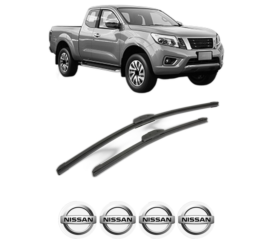 Set stergatoare auto NISSAN NAVARA NP300 Pickup (D23, D23T) din 2015, pentru parbriz auto, 2 bucati, Bosch Aerotwin Retrofit, din cauciuc siliconat rezistent, 4 Stickere Auto NISSAN