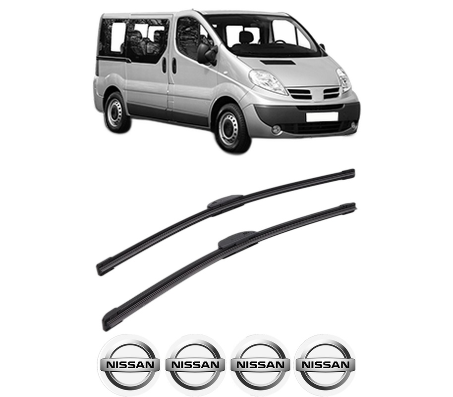 Set stergatoare auto NISSAN PRIMASTAR Bus (X83) din 2001-2008, pentru parbriz auto, 2 bucati, Bosch Aerotwin Retrofit, din cauciuc siliconat rezistent, 4 Stickere Auto NISSAN