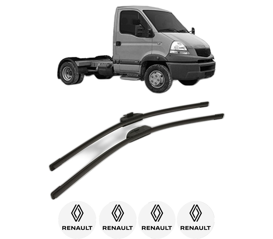Set stergatoare auto RENAULT MASCOTT Platform/Chassis (UH_, HH_) din 1999-2005, pentru parbriz auto, 2 bucati, Bosch Aerotwin Retro Truck, din cauciuc siliconat rezistent, 4 Stickere Auto RENAULT