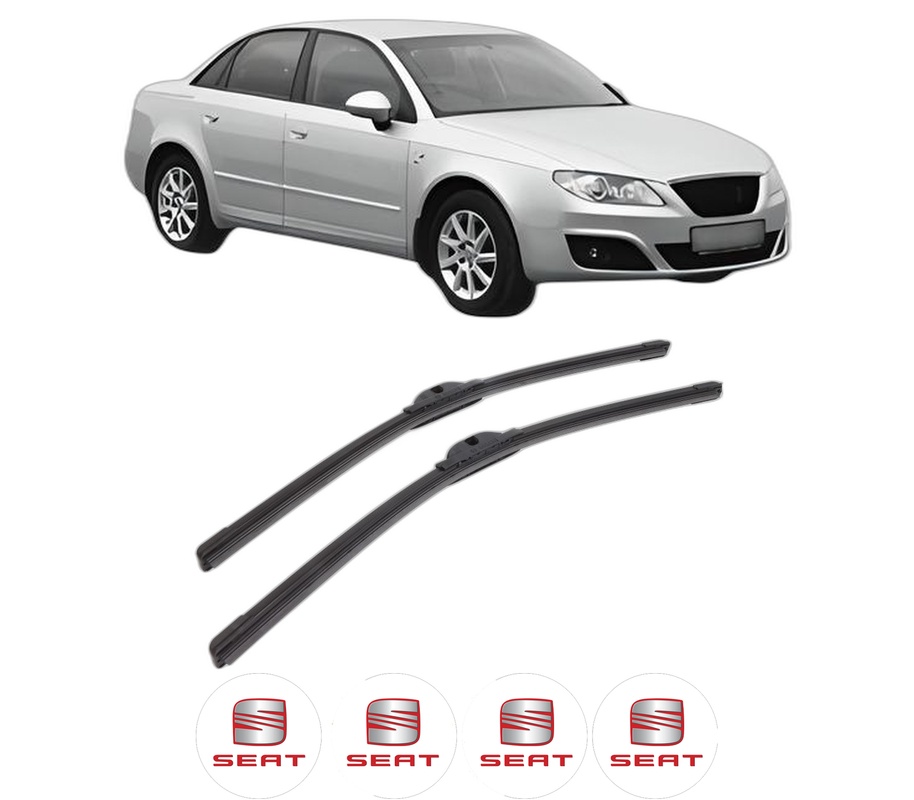 Set stergatoare auto SEAT EXEO (3R2) din 2008-2013, pentru parbriz auto, 2 bucati, Bosch Aerotwin, din cauciuc siliconat rezistent, 4 Stickere Auto SEAT