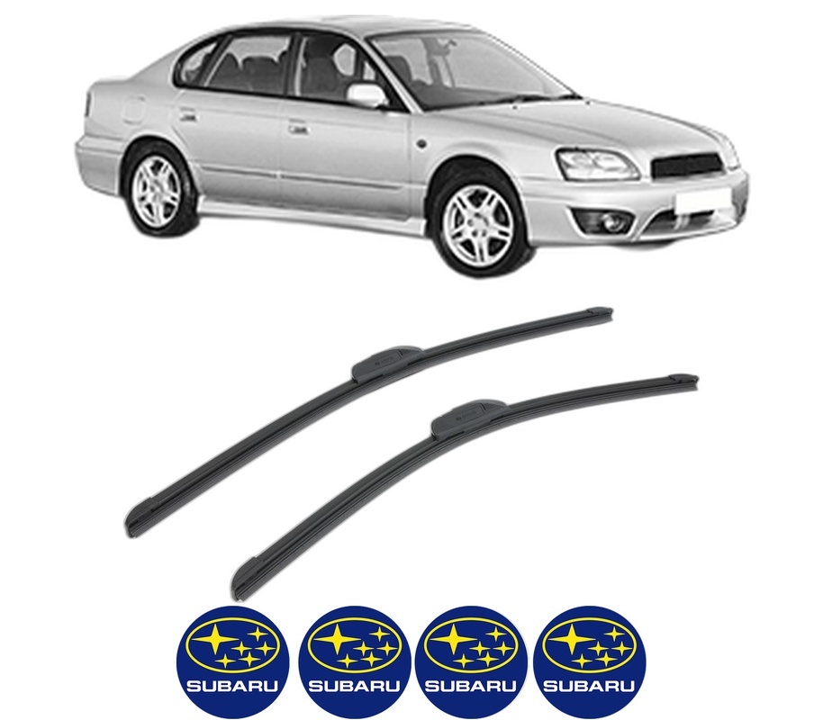 Set stergatoare auto SUBARU LEGACY III (BE) din 1998-1999, pentru parbriz auto, 2 bucati, Bosch Aerotwin Retrofit, din cauciuc siliconat rezistent, 4 Stickere Auto SUBARU
