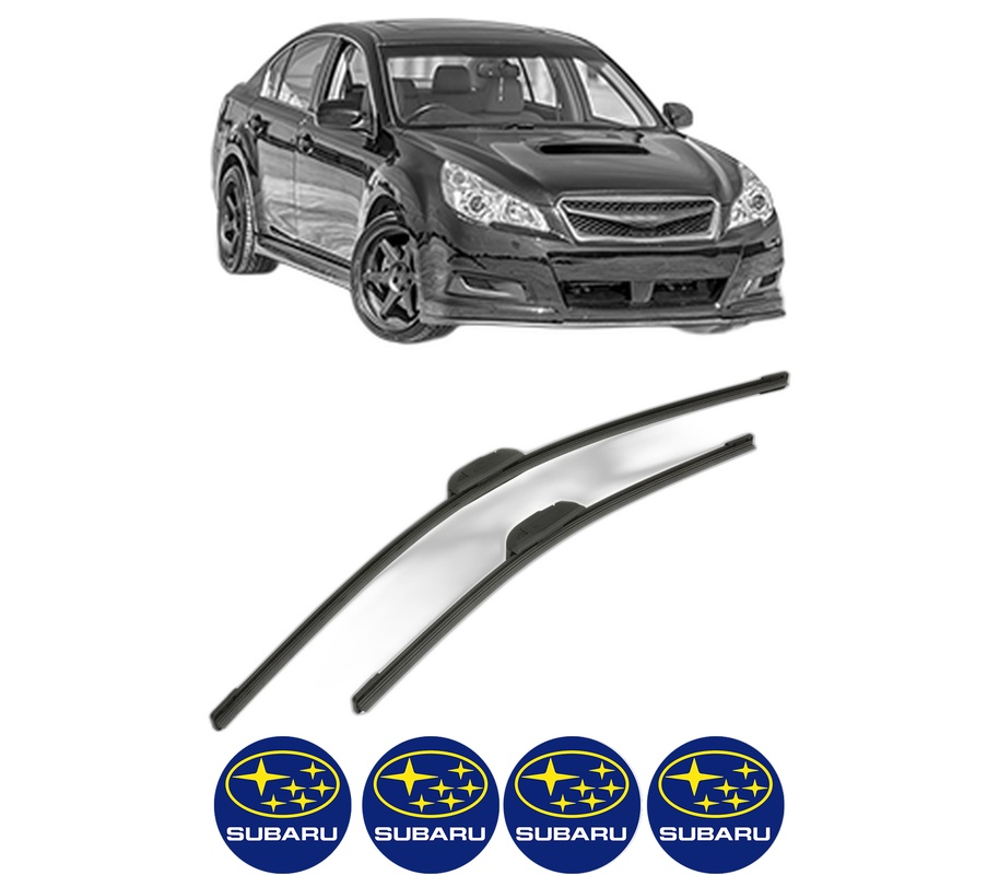 Set stergatoare auto SUBARU LEGACY V (BM) din 2009-2014, pentru parbriz auto, 2 bucati, Bosch Aerotwin Retrofit, din cauciuc siliconat rezistent, 4 Stickere Auto SUBARU