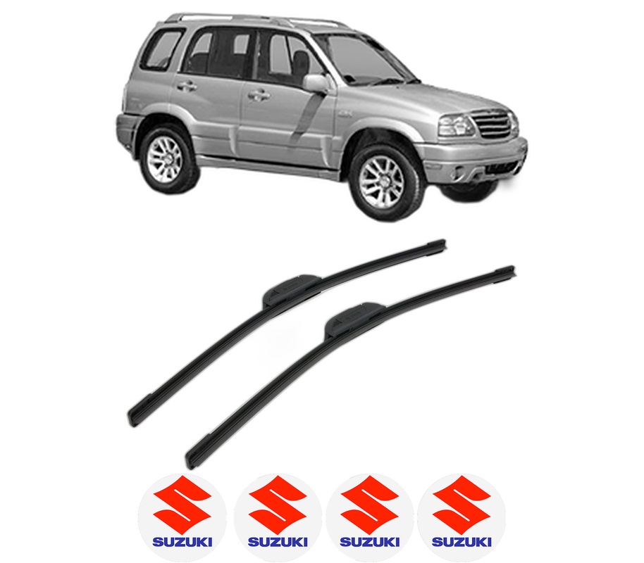 Set stergatoare auto SUZUKI GRAND VITARA I (FT, HT) din 1998-2003, pentru parbriz auto, 2 bucati, Bosch Aerotwin Retrofit, din cauciuc siliconat rezistent, 4 Stickere Auto SUZUKI