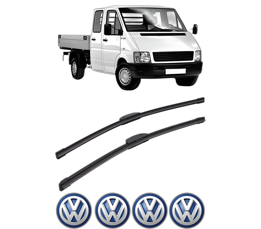 Set stergatoare auto Volkswagen LT 28-46 II Platform/Chassis (2DC, 2DF, 2DG, 2DL, 2DM) din 1996-2002, pentru parbriz auto, 2 bucati, Bosch Aerotwin Retrofit, din cauciuc siliconat rezistent, 4 Stickere Auto Volkswagen