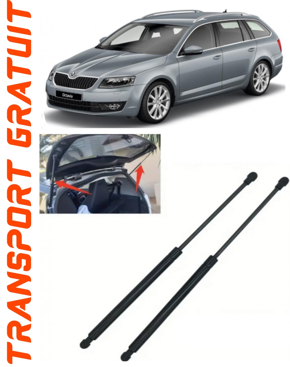 Set 2 amortizoare Haion portbagaj pentru masina SKODA Octavia III