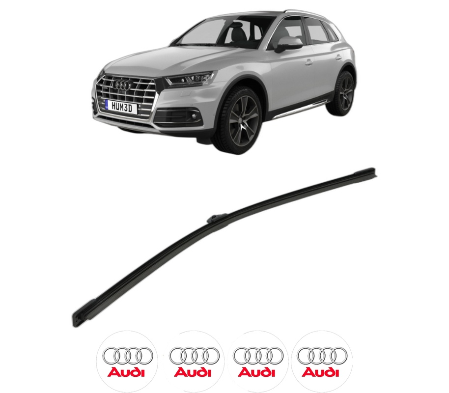 Stergator lamela spate AUDI Q5 Van (FYB, FYG) din 2017 - 2020, pentru luneta auto, Bosch Aerotwin, din cauciuc siliconat rezistent, 4 Stickere Auto AUDI