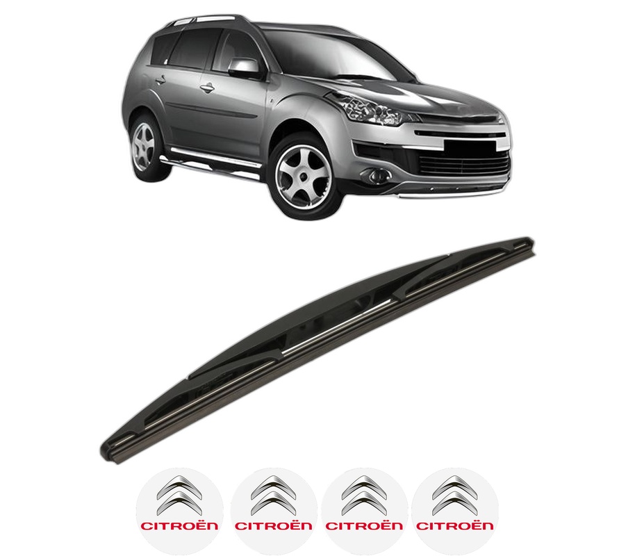 Stergator lamela spate CITROEN C-CROSSER (VU_, VV_) din 2007 - 2012, pentru luneta auto, Bosch Twin, din cauciuc siliconat rezistent, 4 Stickere Auto CITROEN