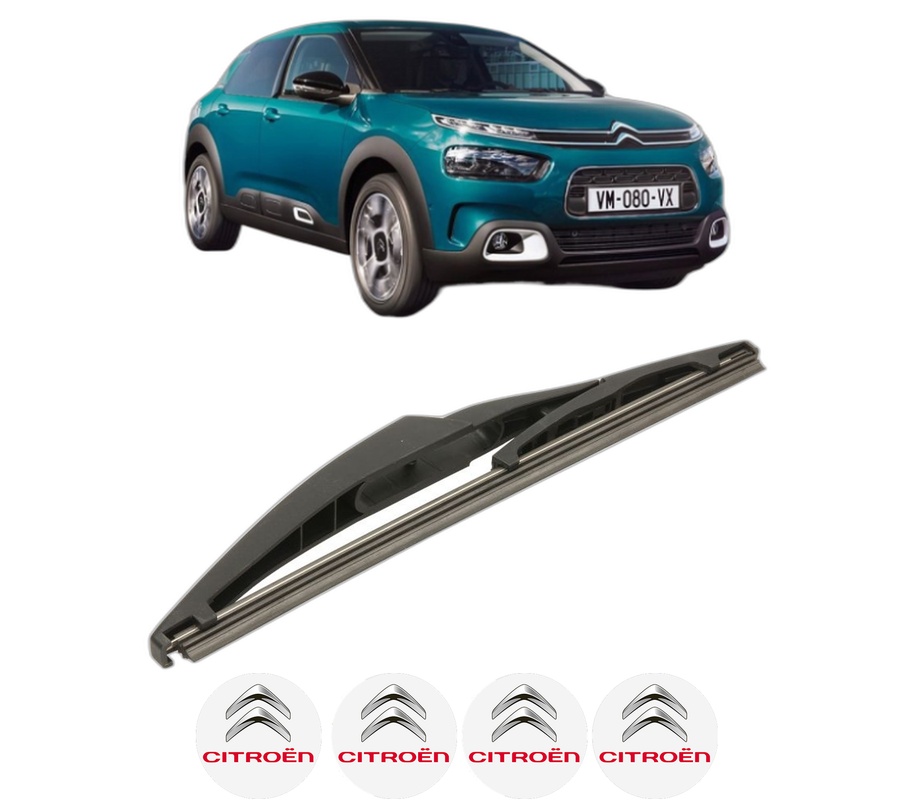 Stergator lamela spate CITROEN C4 CACTUS Van (0B_, 0P_) din 2019, pentru luneta auto, Bosch Twin, din cauciuc siliconat rezistent, 4 Stickere Auto CITROEN