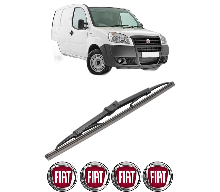 Stergator lamela spate FIAT DOBLO Box Body/MPV (223_) din 2001 - 2010, pentru luneta auto, Bosch Twin, din cauciuc siliconat rezistent, 4 Stickere Auto FIAT