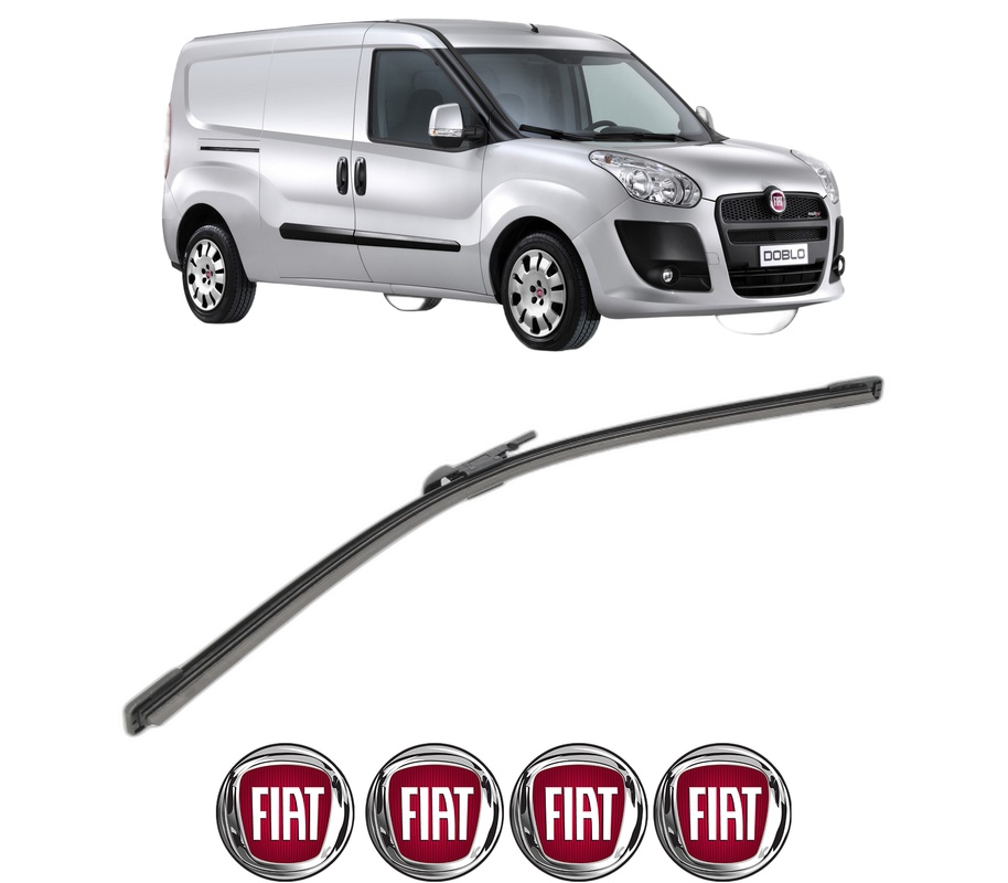 Stergator lamela spate FIAT DOBLO Bus (263_) din 2010 - 2023, pentru luneta auto, Bosch Aerotwin, din cauciuc siliconat rezistent, 4 Stickere Auto FIAT
