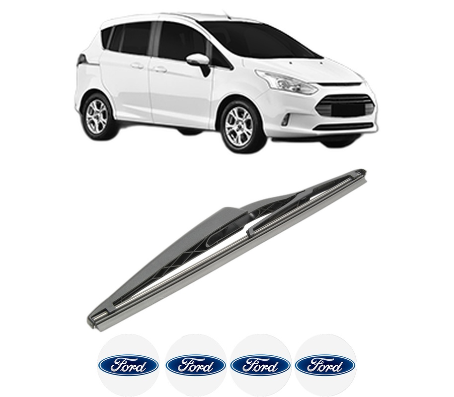 Stergator lamela spate FORD B-MAX Van (JK) din 2012, pentru luneta auto, Bosch Twin, din cauciuc siliconat rezistent, 4 Stickere Auto FORD