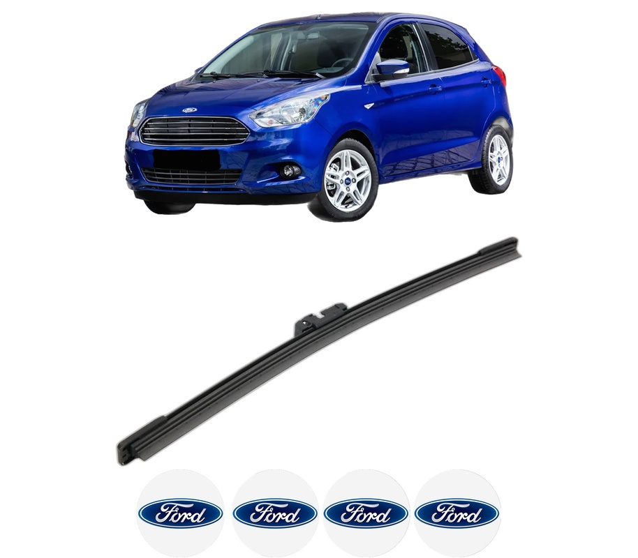 Stergator lamela spate FORD KA+ III (UK, FK) din 2016, pentru luneta auto, Bosch Aerotwin, din cauciuc siliconat rezistent, 4 Stickere Auto FORD