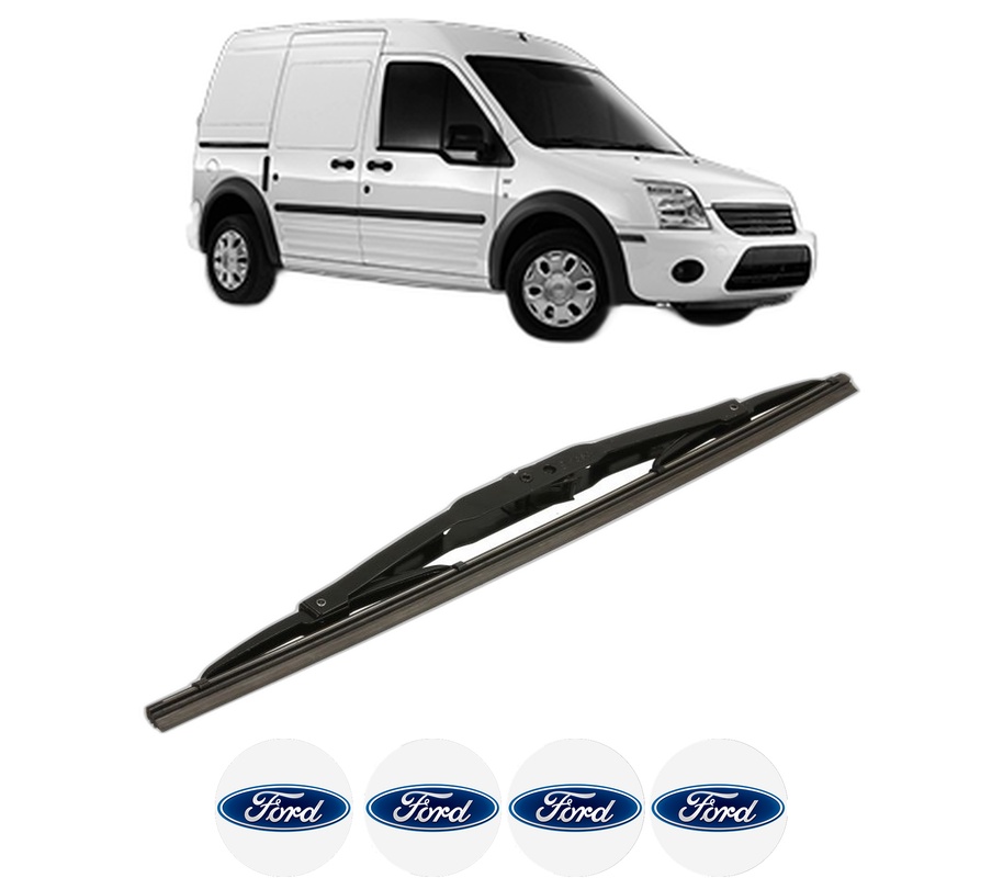 Stergator lamela spate FORD TRANSIT CONNECT (P65_, P70_, P80_) din 2002 - 2013, pentru luneta auto, Bosch Twin, din cauciuc siliconat rezistent, 4 Stickere Auto FORD