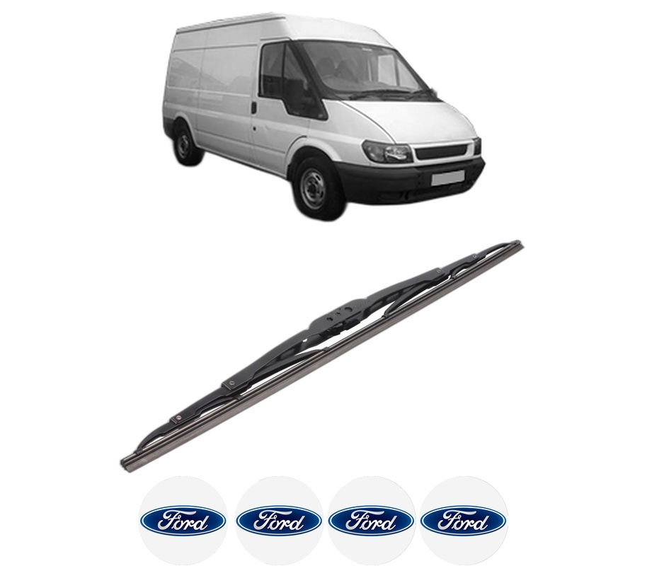 Stergator lamela spate FORD TRANSIT Van (FA_ _) din 2000 - 2014, pentru luneta auto, Bosch Twin, din cauciuc siliconat rezistent, 4 Stickere Auto FORD