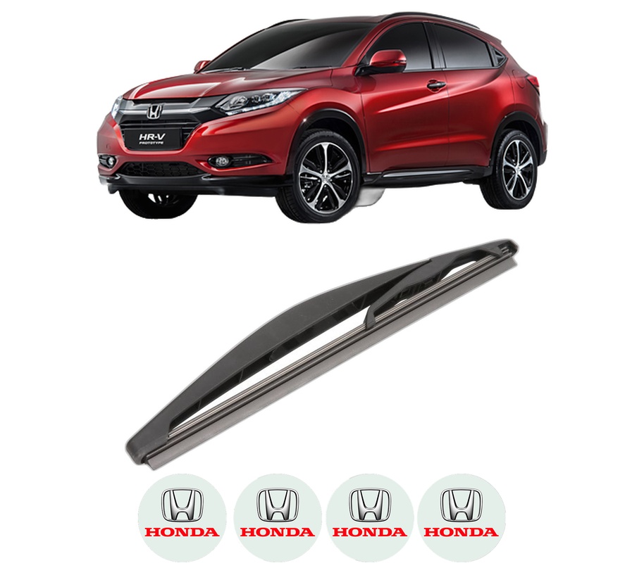 Stergator lamela spate HONDA HR-V (RU) din 2014, pentru luneta auto, Valeo Silencio, din cauciuc siliconat rezistent, 4 Stickere Auto HONDA