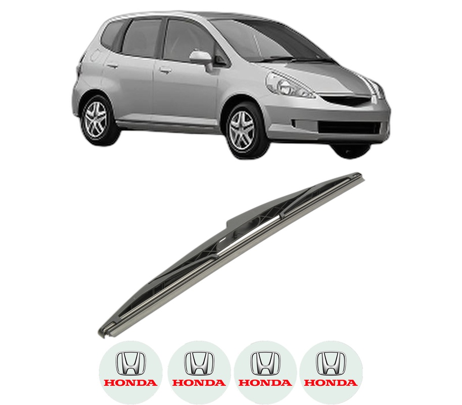 Stergator lamela spate HONDA JAZZ II (GD_, GE3, GE2) din 2002 - 2008, pentru luneta auto, Bosch Twin, din cauciuc siliconat rezistent, 4 Stickere Auto HONDA