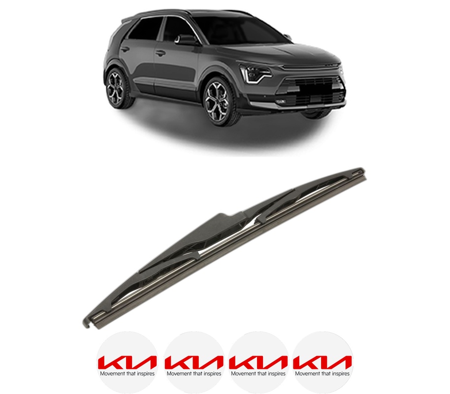 Stergator lamela spate KIA NIRO II (SG2) din 2022, pentru luneta auto, Bosch Twin, din cauciuc siliconat rezistent, 4 Stickere Auto KIA