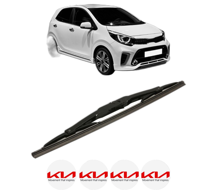 Stergator lamela spate KIA PICANTO III (JA) din 2017, pentru luneta auto, Bosch Twin, din cauciuc siliconat rezistent, 4 Stickere Auto KIA