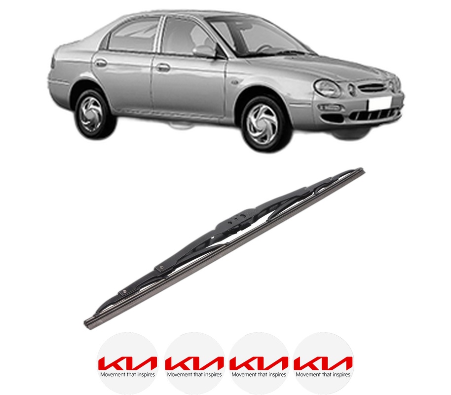 Stergator lamela spate KIA SHUMA Saloon (FB) din 1997 - 2001, pentru luneta auto, Bosch Twin, din cauciuc siliconat rezistent, 4 Stickere Auto KIA