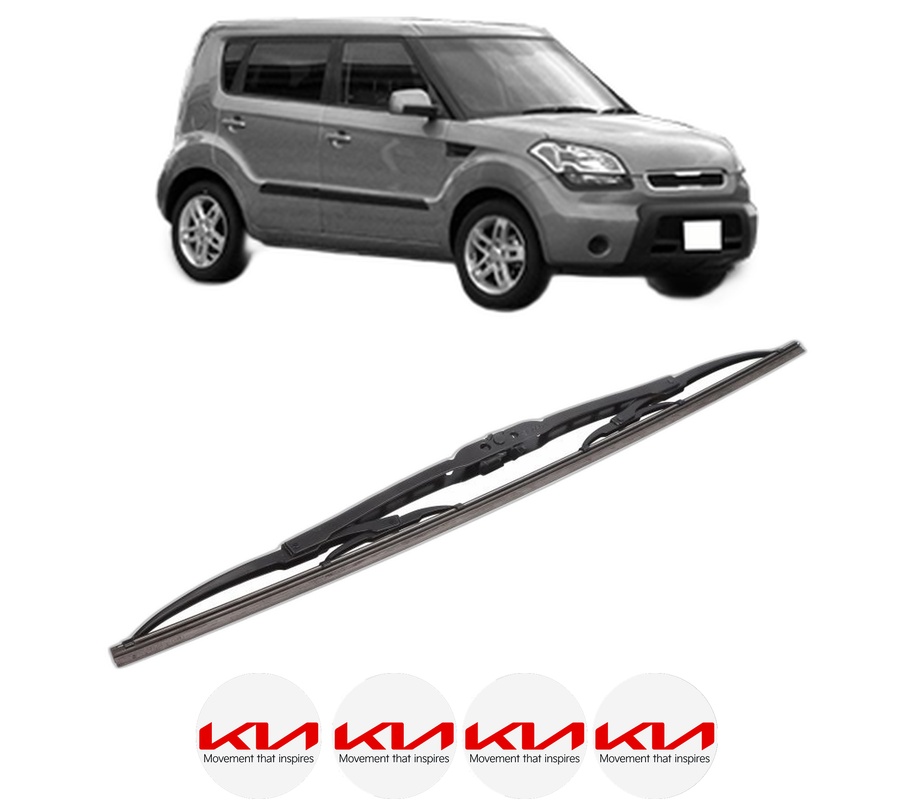 Stergator lamela spate KIA SOUL I (AM) din 2009 - 2014, pentru luneta auto, Bosch Twin, din cauciuc siliconat rezistent, 4 Stickere Auto KIA