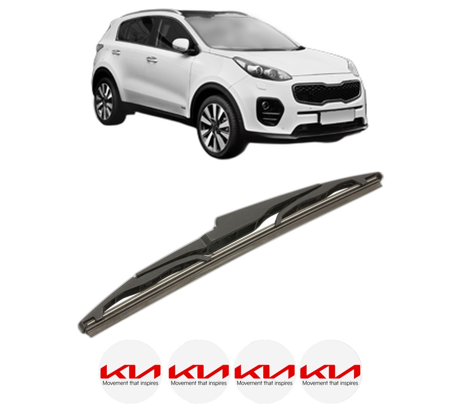 Stergator lamela spate KIA SPORTAGE IV VAN (QL, QLE) din 2018, pentru luneta auto, Bosch Twin, din cauciuc siliconat rezistent, 4 Stickere Auto KIA