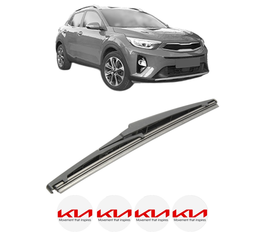 Stergator lamela spate KIA STONIC (YB) din 2017, pentru luneta auto, Bosch Twin, din cauciuc siliconat rezistent, 4 Stickere Auto KIA